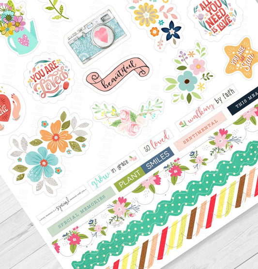 Floral Craft Paper 250 GSM 24 Sheets