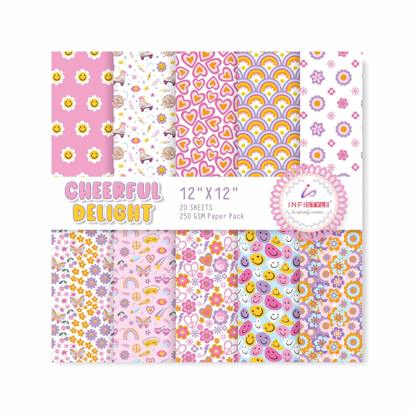 Pattern Paper Sheets 250 GSM Pack of 20