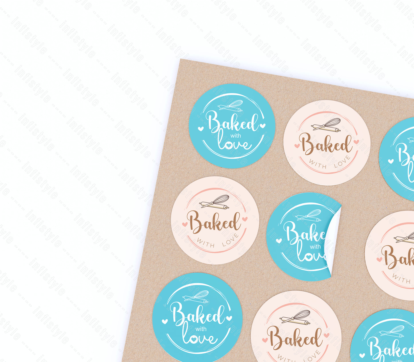 Baked with love Sticker