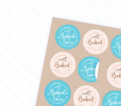 Baked with love Sticker