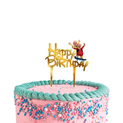 Acrylic Motu Patlu Birthday Cake Topper