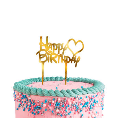 Acrylic Cake Toppers Gold