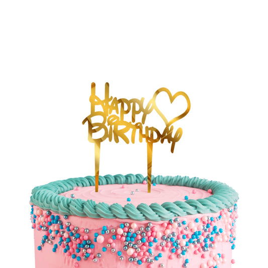 Acrylic Cake Toppers Gold