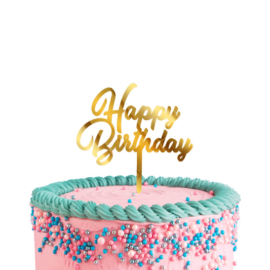 Happy Birthday Acrylic Cake Toppers