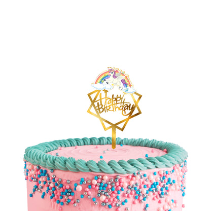 Acrylic Birthday Cake Toppers Unicorn