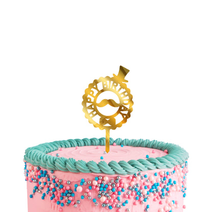 Happy Birthday Acrylic Cake Toppers Gold