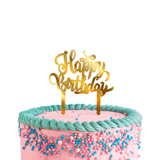 Happy Birthday Acrylic Cake Toppers
