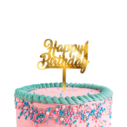 Happy Birthday Acrylic Cake Toppers