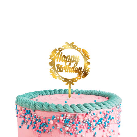 Acrylic Happy Birthday Cake Toppers