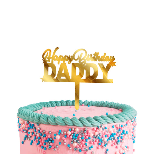 Gold Acrylic Birthday Cake Toppers