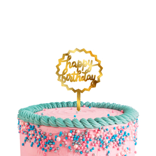 Happy Birthday Acrylic Cake Toppers