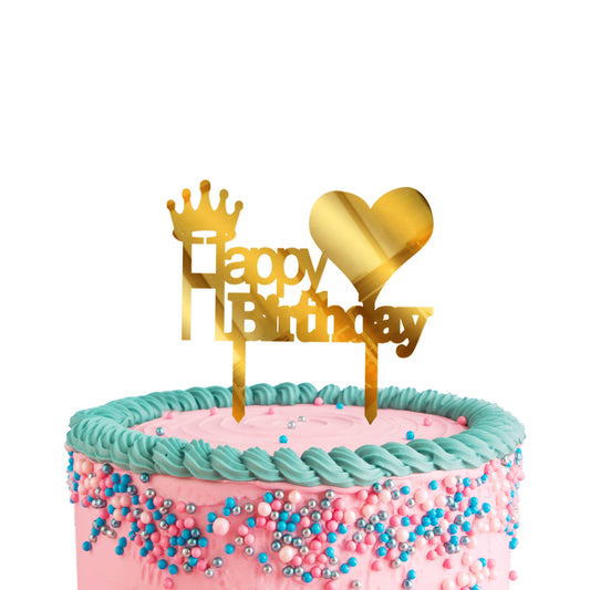 Happy Birthday Acrylic Cake Toppers