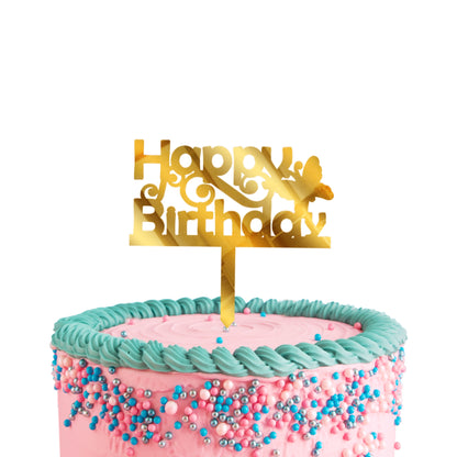 Happy Birthday Acrylic Cake Toppers