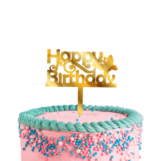 Happy Birthday Acrylic Cake Toppers