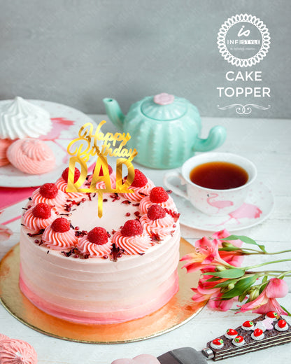 Happy Birthday Dad Acrylic Cake Toppers