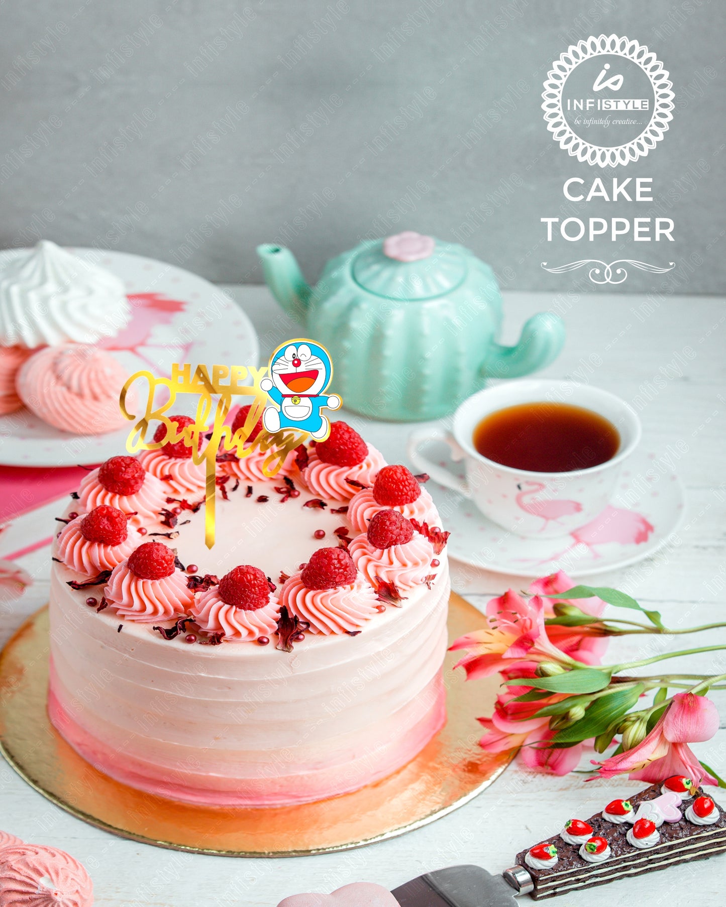 Acrylic Doraemon Birthday Cake Topper