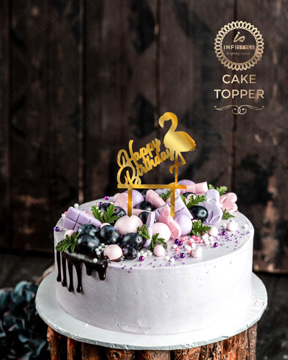 Birthday Golden Acrylic Cake Toppers