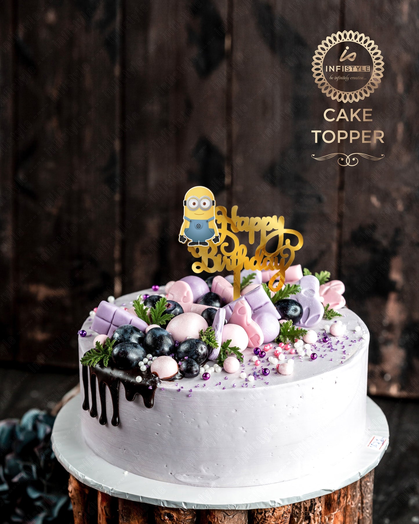 Acrylic Minion Cake Topper for Birthday