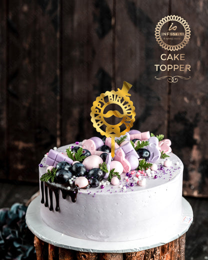 Happy Birthday Acrylic Cake Toppers Gold