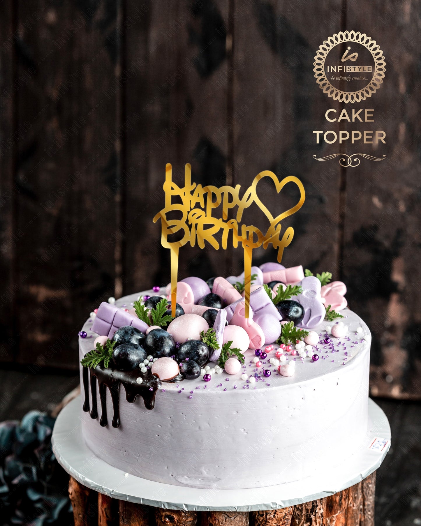 Acrylic Cake Toppers Gold