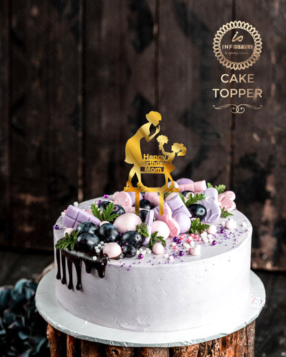 Happy Birthday Mom Acrylic Cake Toppers