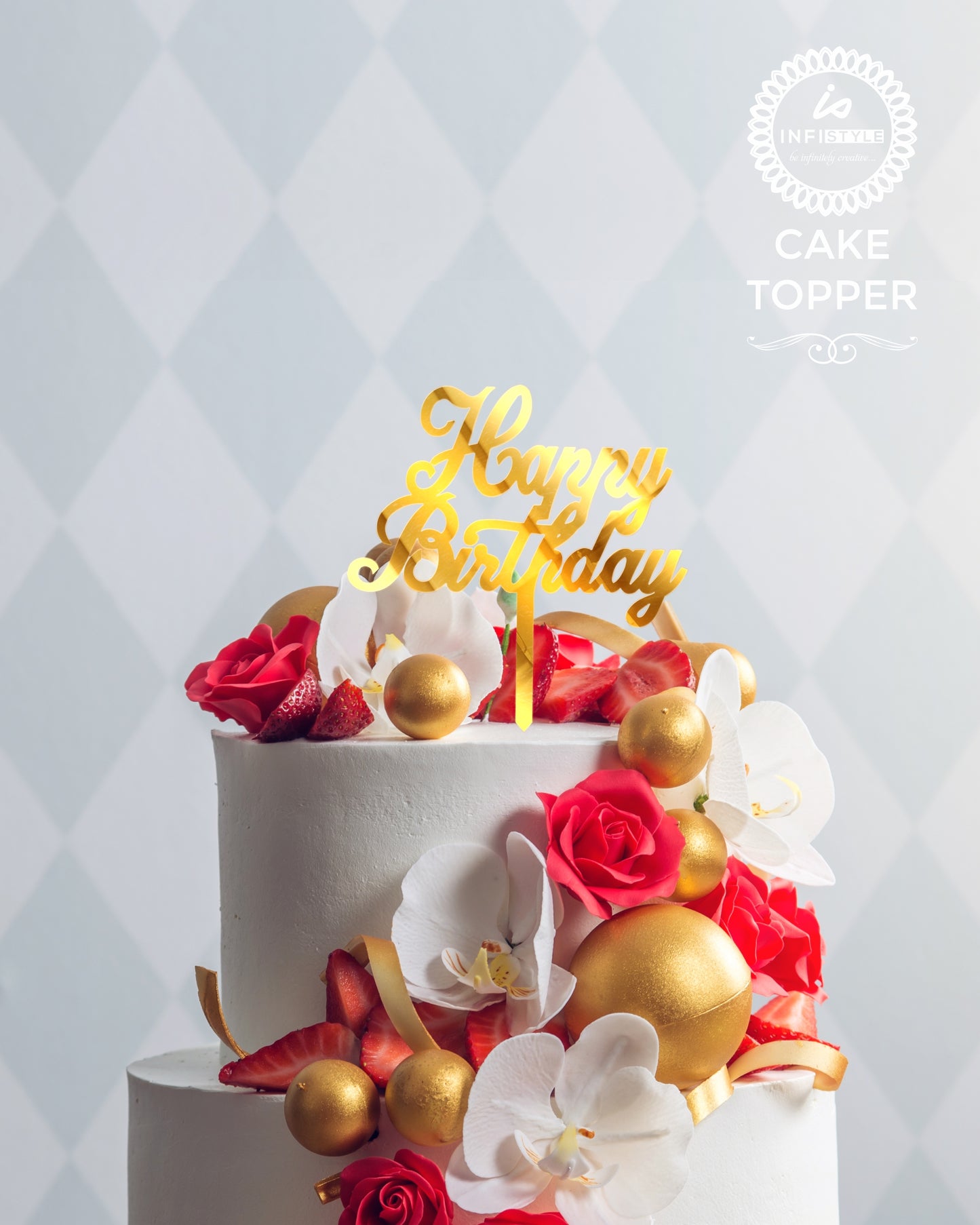 Happy Birthday Acrylic Cake Toppers