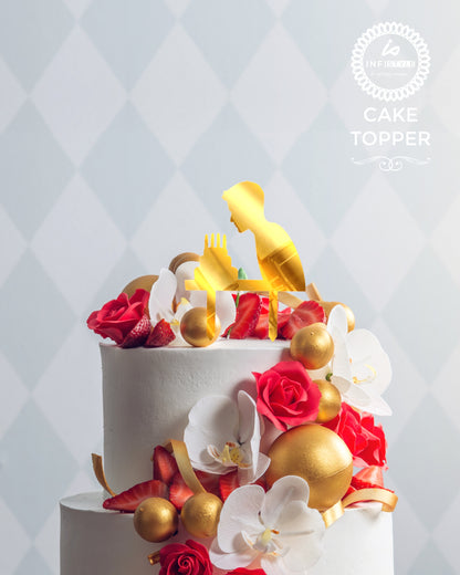 Happy Birthday Acrylic Cake Toppers Gold