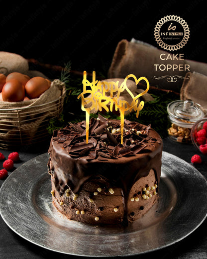 Acrylic Cake Toppers Gold