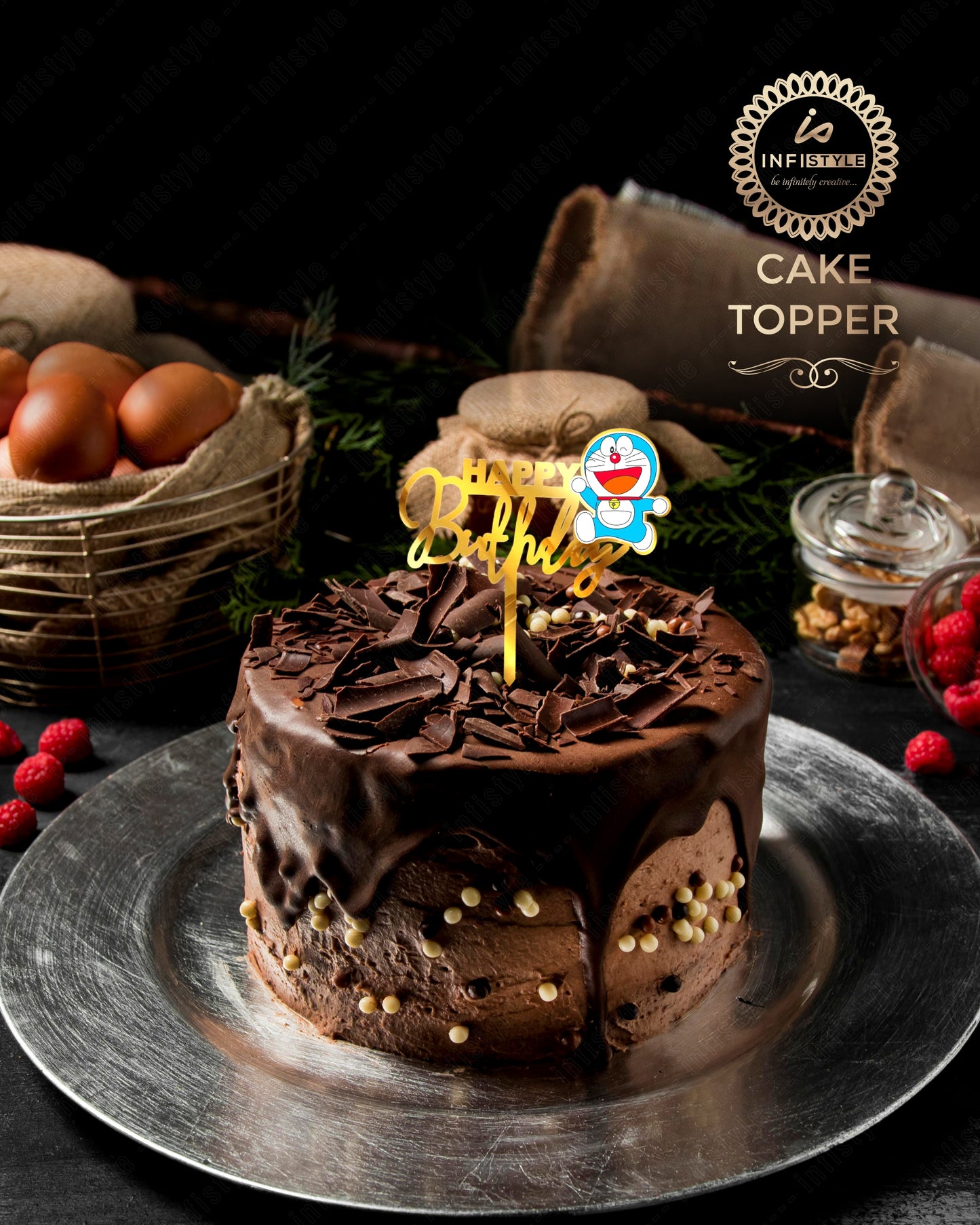 Acrylic Doraemon Birthday Cake Topper