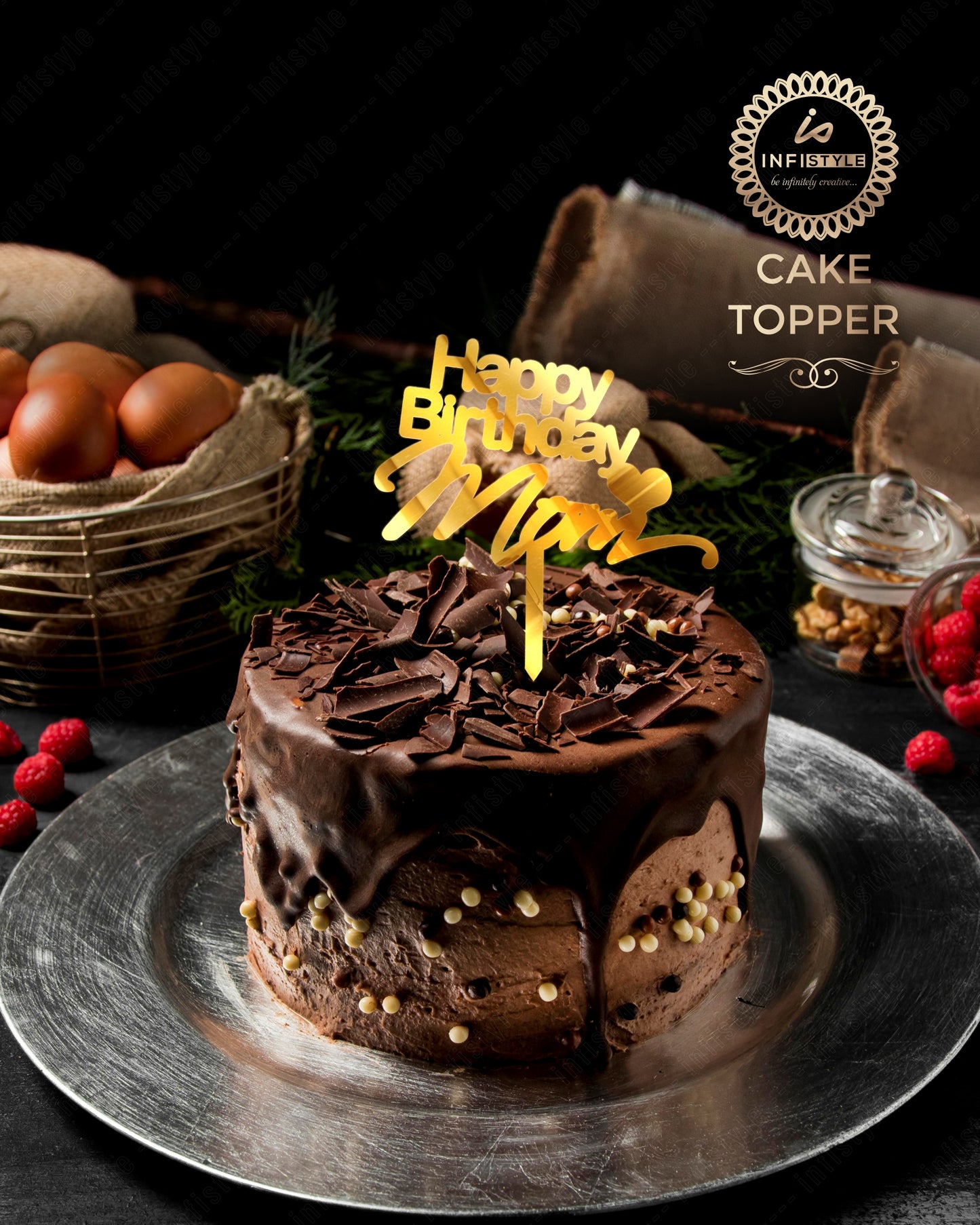 Happy Birthday Mom Acrylic Cake Toppers