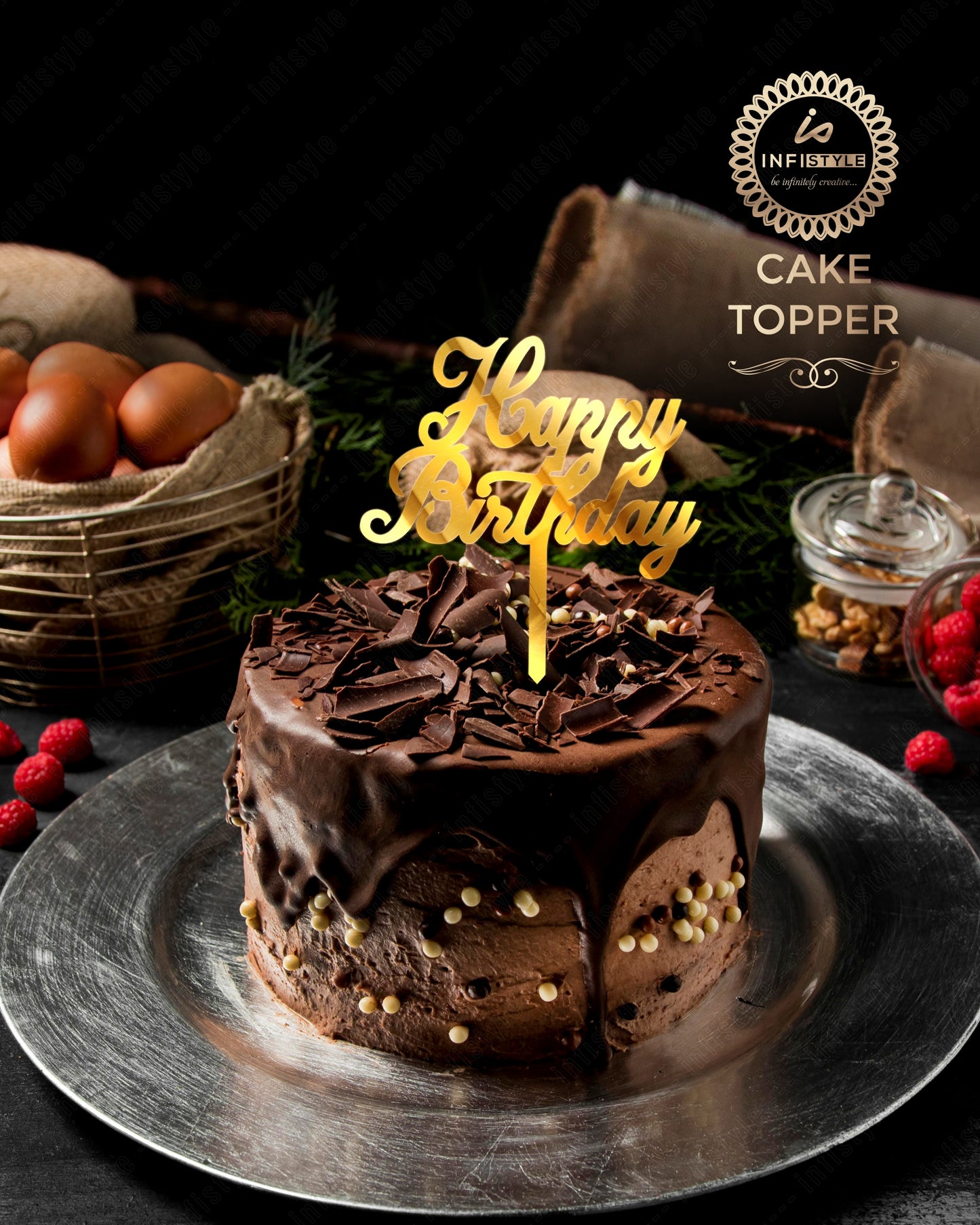 Happy Birthday Acrylic Cake Toppers