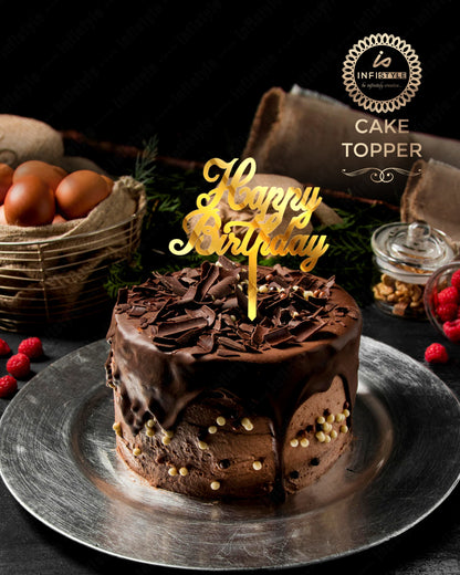 Happy Birthday Acrylic Cake Toppers