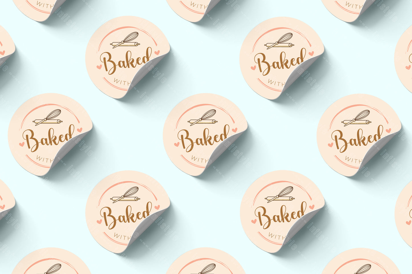 Baked with love Sticker