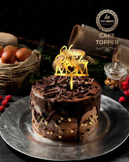 Happy Birthday Mom Acrylic Cake Toppers