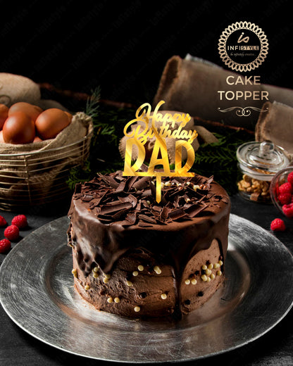 Happy Birthday Dad Acrylic Cake Toppers