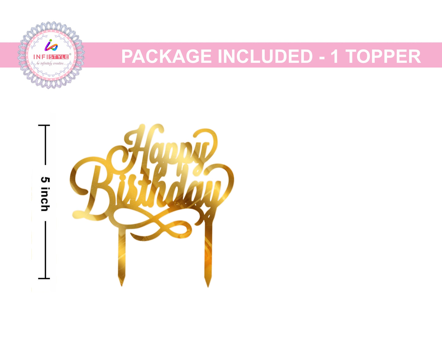 Happy Birthday Acrylic Cake Toppers