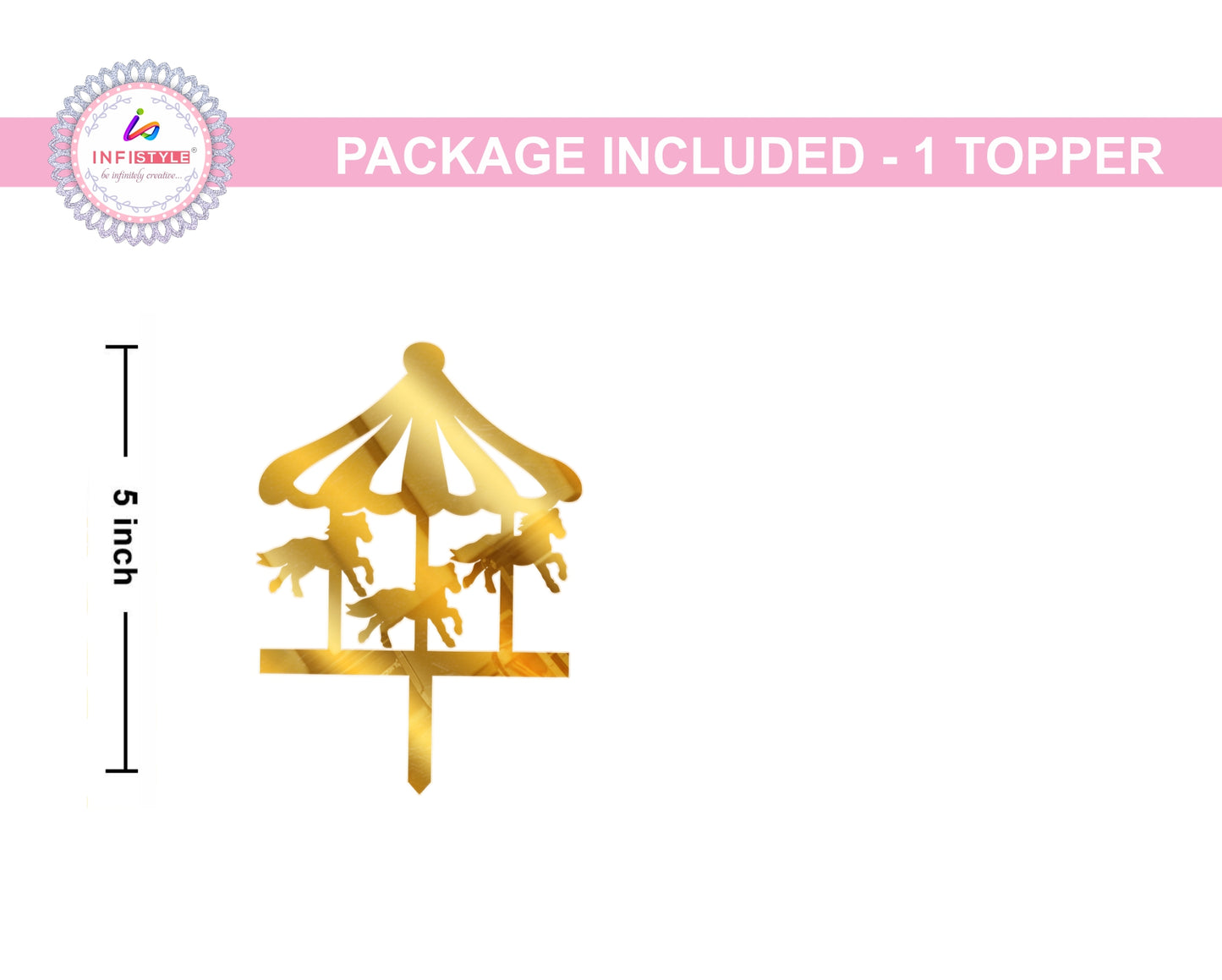 Golden Cake Toppers for Birthday Decoration