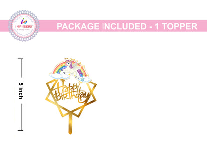Acrylic Birthday Cake Toppers Unicorn