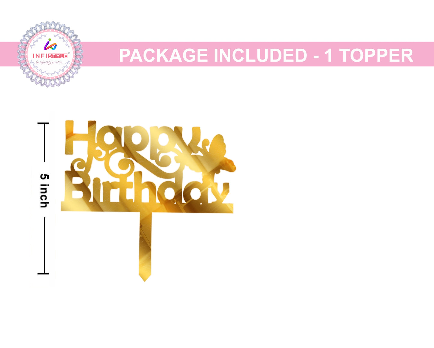 Happy Birthday Acrylic Cake Toppers