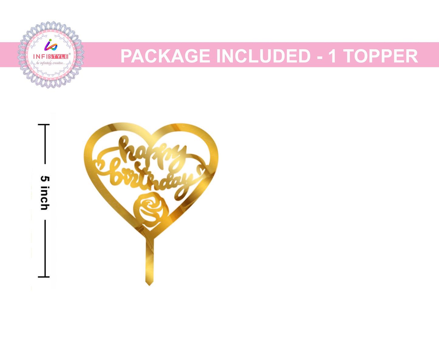 Happy Birthday Acrylic Cake Toppers