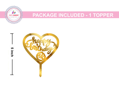 Happy Birthday Acrylic Cake Toppers