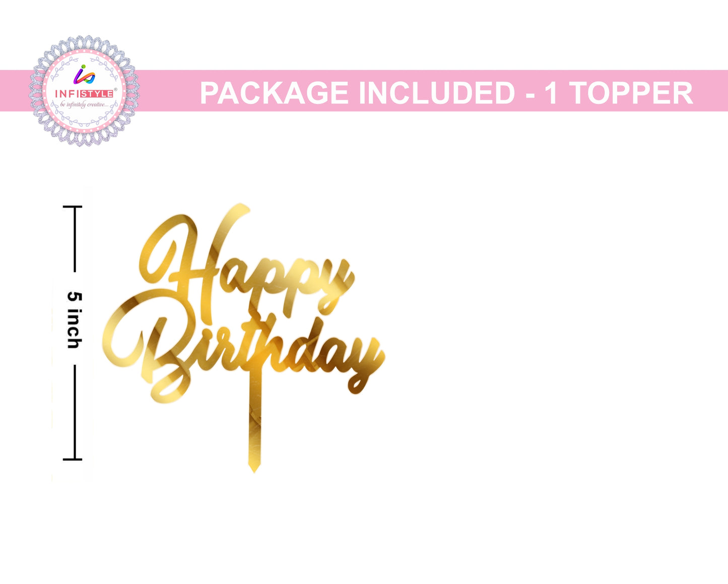 Happy Birthday Acrylic Cake Toppers