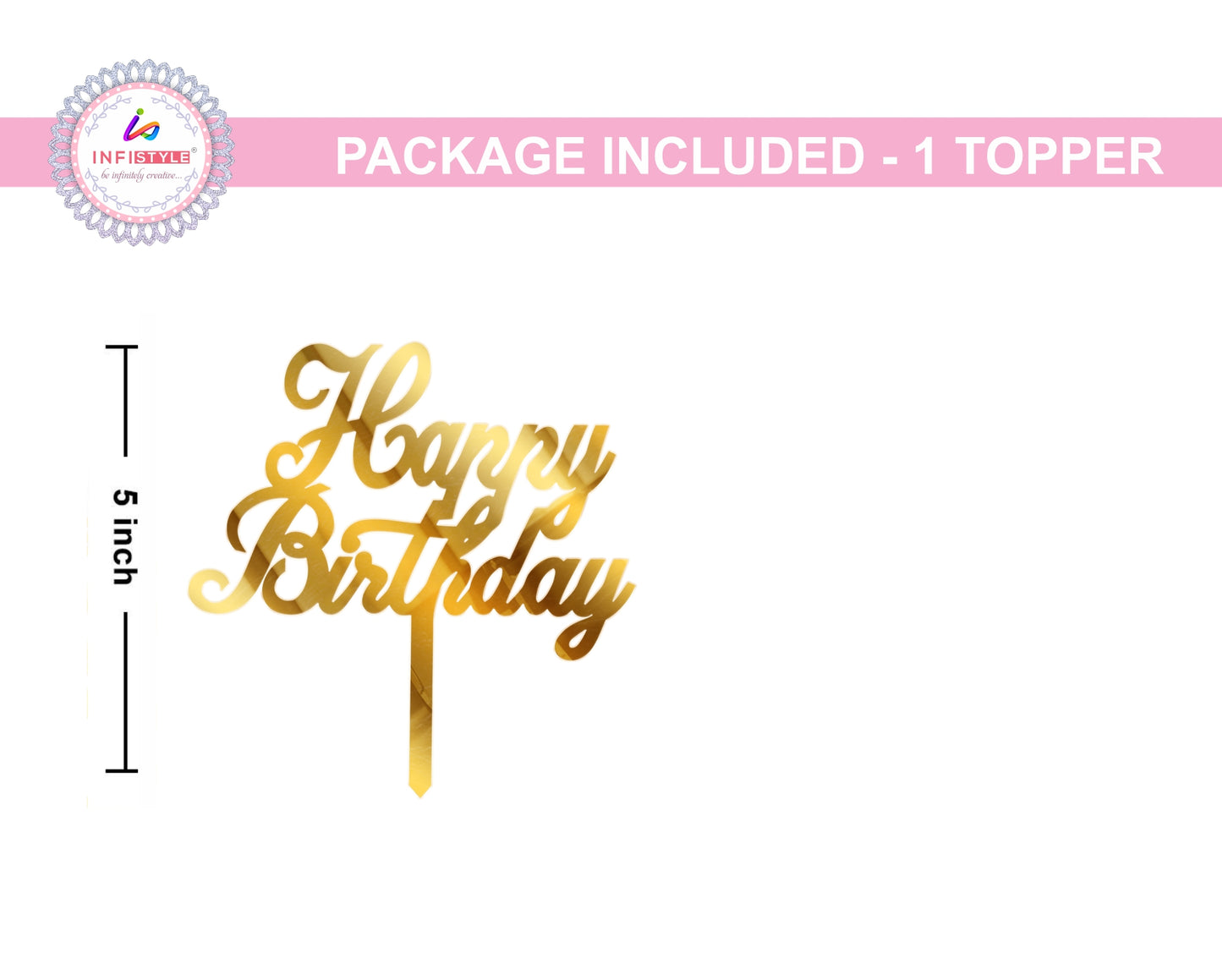 Happy Birthday Acrylic Cake Toppers