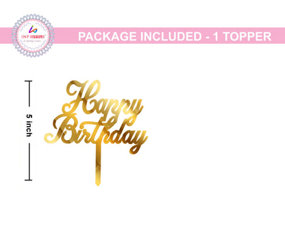 Happy Birthday Acrylic Cake Toppers