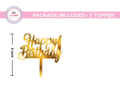 Happy Birthday Acrylic Cake Toppers