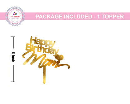 Happy Birthday Mom Acrylic Cake Toppers