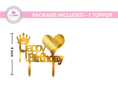 Happy Birthday Acrylic Cake Toppers
