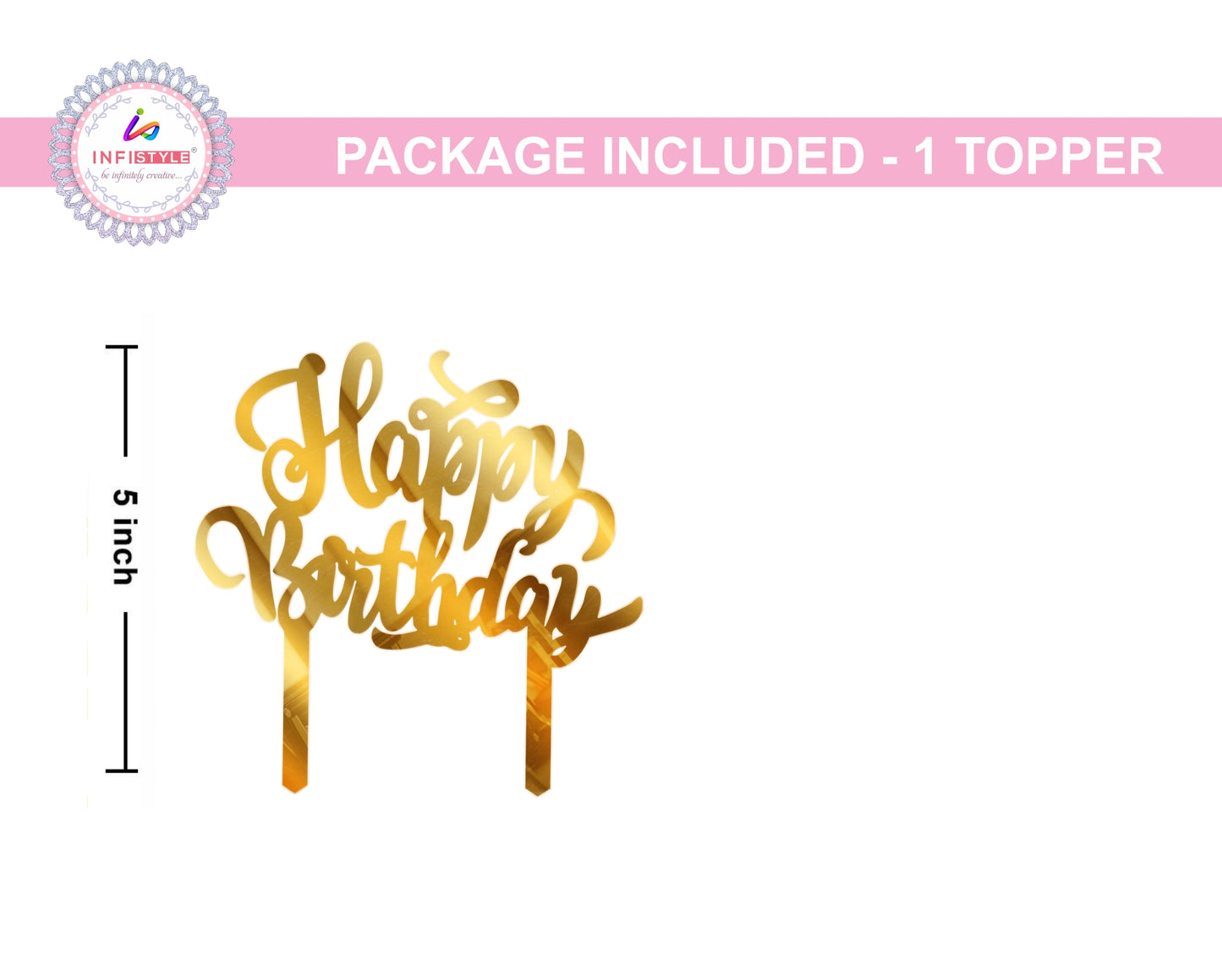 Happy Birthday Acrylic Cake Toppers