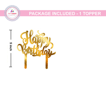 Happy Birthday Acrylic Cake Toppers
