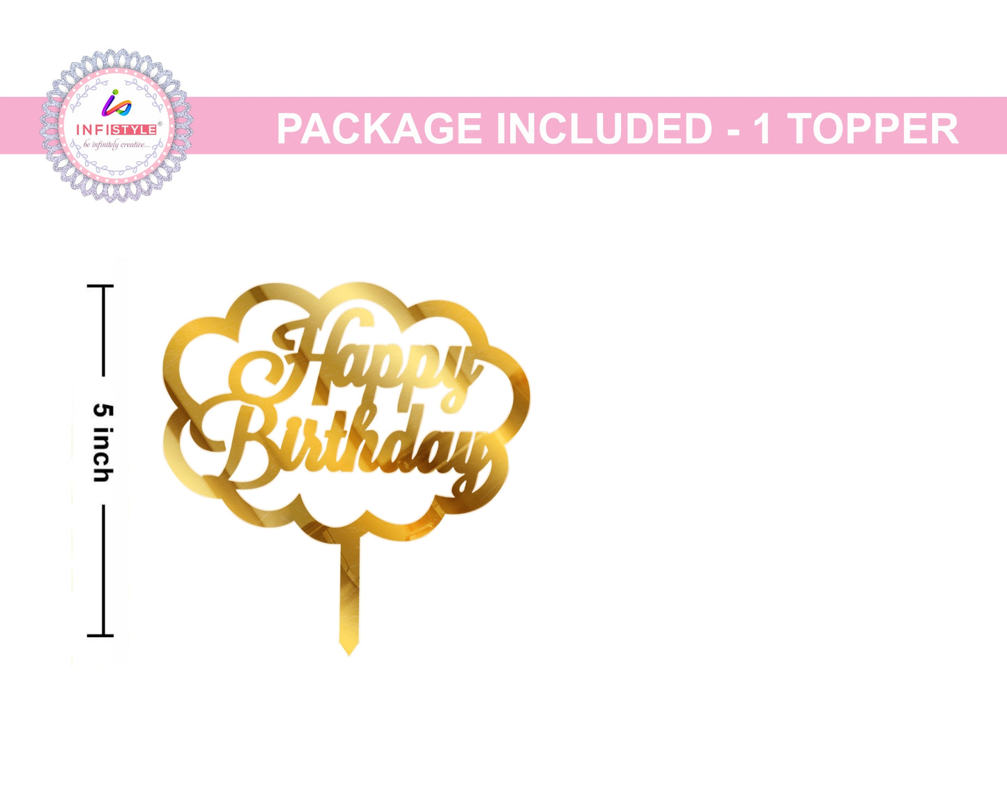 Happy Birthday Acrylic Cake Toppers